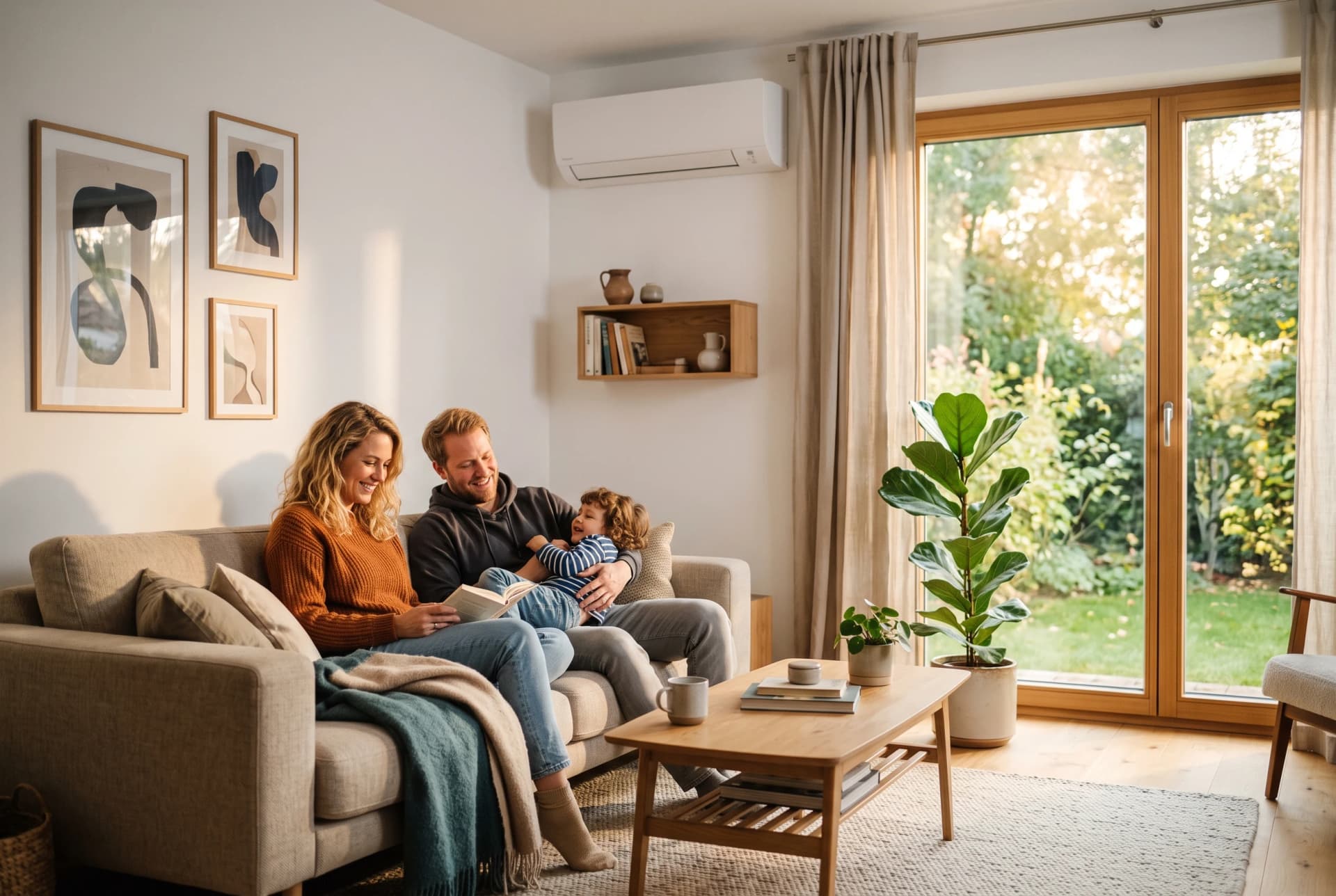 Moderne Klimaanlage im Wohnraum